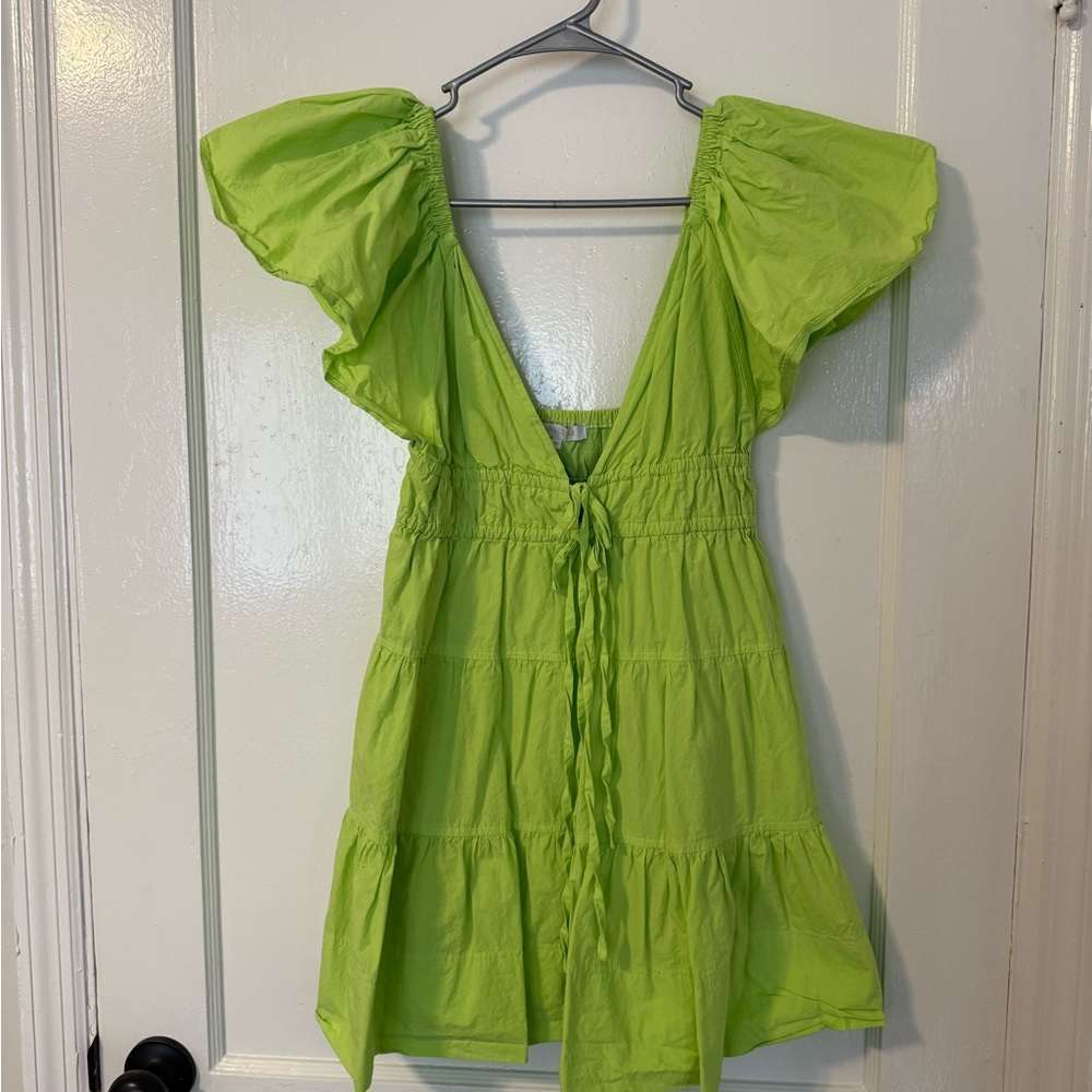 Boutique plunge neck mini dress